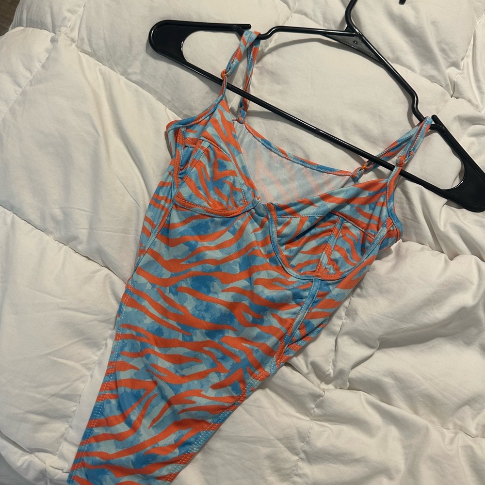 Blue & Orange Bodysuit
